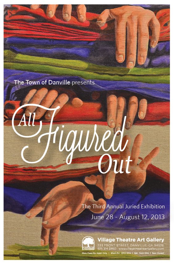 Poster for All Figured Out, the third annual juried exhibition, 2013