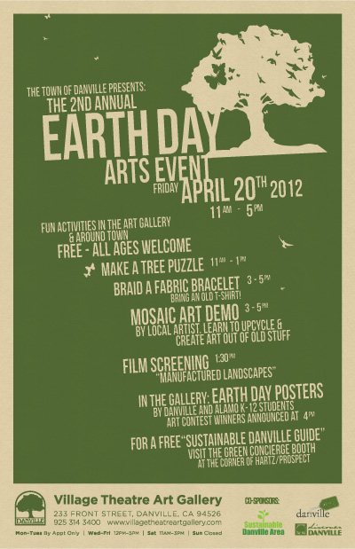 Poster for The 2nd Annual Earth Day Arts Event, 2012