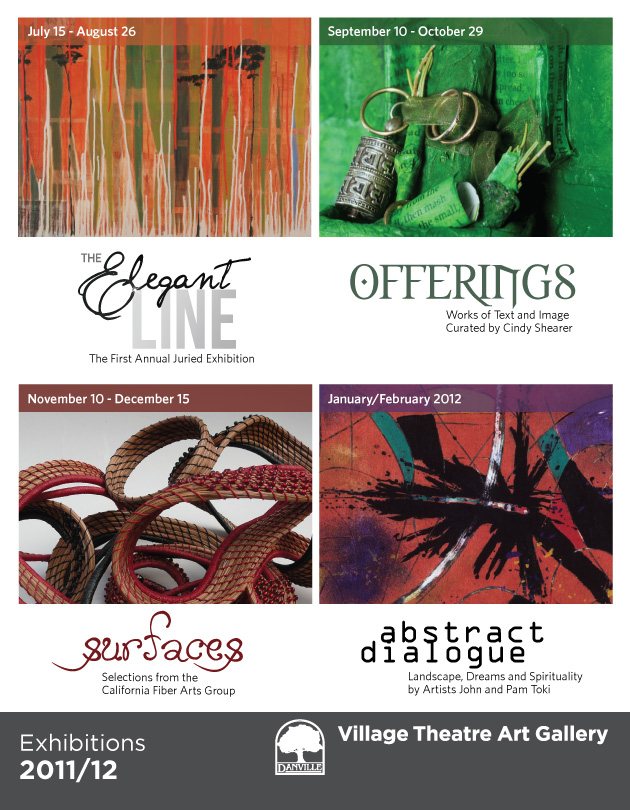 Poster for Village Theatre Art Gallery exhibitions brochure, 2011/12